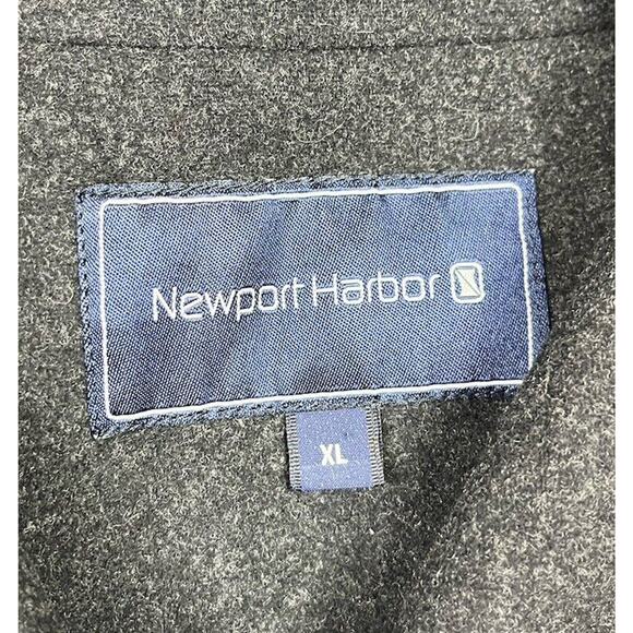 Newport Harbor Wool Cashmere Blend Gray Overcoat Jacket Waterproof Size XL - Picture 6 of 10